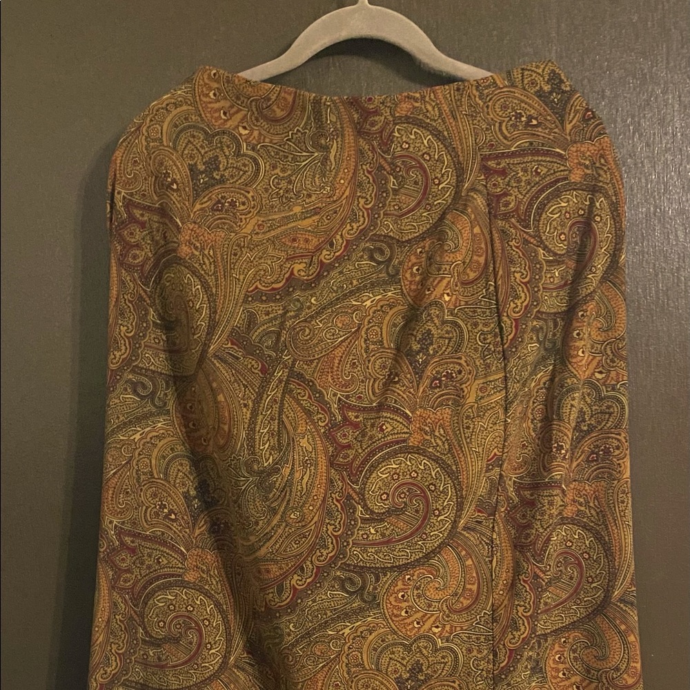 ‘TS’ Long Paisley Moleskin Skirt (Plus)